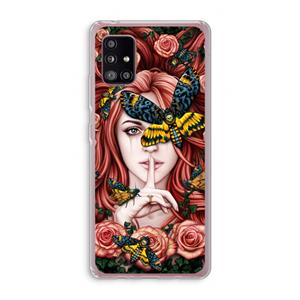 CaseCompany Lady Moth: Samsung Galaxy A51 5G Transparant Hoesje