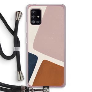 CaseCompany Geo #2: Samsung Galaxy A51 5G Transparant Hoesje met koord