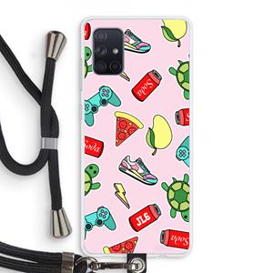 CaseCompany Things Jamie Loves: Samsung Galaxy A71 Transparant Hoesje met koord