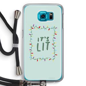 CaseCompany It's Lit: Samsung Galaxy S6 Transparant Hoesje met koord