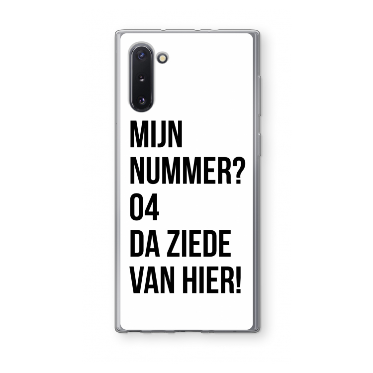 CaseCompany Da ziede van hier: Samsung Galaxy Note 10 Transparant Hoesje