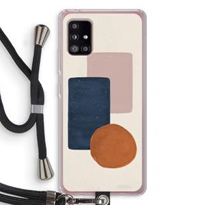 CaseCompany Geo #3: Samsung Galaxy A51 5G Transparant Hoesje met koord