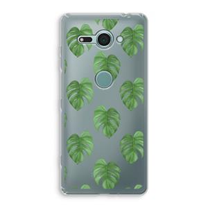CaseCompany Monstera leaves: Sony Xperia XZ2 Compact Transparant Hoesje
