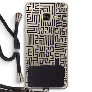 CaseCompany Moroccan Print: Samsung Galaxy A3 (2016) Transparant Hoesje met koord