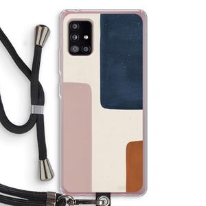 CaseCompany Geo #5: Samsung Galaxy A51 5G Transparant Hoesje met koord
