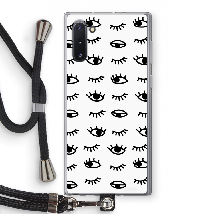 CaseCompany Eye pattern #2: Samsung Galaxy Note 10 Transparant Hoesje met koord