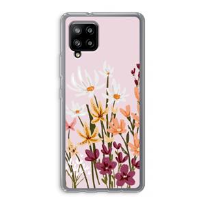 CaseCompany Painted wildflowers: Samsung Galaxy A42 5G Transparant Hoesje