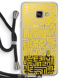 CaseCompany Majorelle Blue Print: Samsung Galaxy A3 (2016) Transparant Hoesje met koord