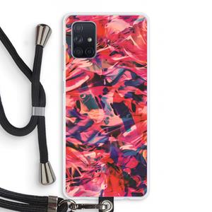 CaseCompany California: Samsung Galaxy A71 Transparant Hoesje met koord
