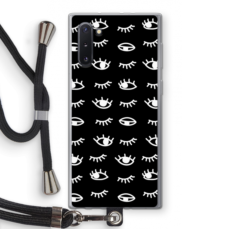 CaseCompany Eye pattern #3: Samsung Galaxy Note 10 Transparant Hoesje met koord