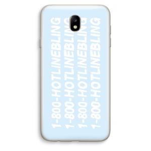 CaseCompany Hotline bling blue: Samsung Galaxy J7 (2017) Transparant Hoesje