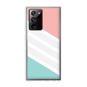 CaseCompany Strepen pastel: Samsung Galaxy Note 20 Ultra / Note 20 Ultra 5G Transparant Hoesje