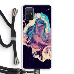 CaseCompany Cosmic Silence: Samsung Galaxy A71 Transparant Hoesje met koord