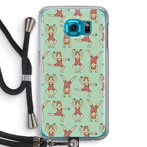 CaseCompany Gymboys: Samsung Galaxy S6 Transparant Hoesje met koord