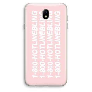 CaseCompany Hotline bling pink: Samsung Galaxy J7 (2017) Transparant Hoesje