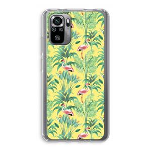 CaseCompany Flamingo party: Xiaomi Redmi Note 10S Transparant Hoesje