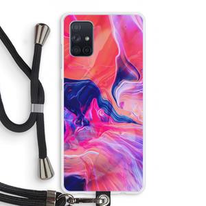 CaseCompany Earth And Ocean: Samsung Galaxy A71 Transparant Hoesje met koord
