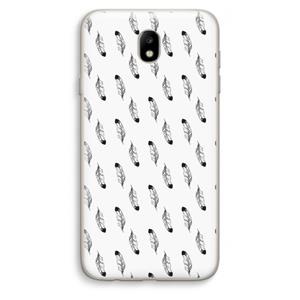 CaseCompany Pluimen: Samsung Galaxy J7 (2017) Transparant Hoesje