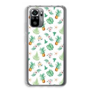 CaseCompany Ananas bladeren: Xiaomi Redmi Note 10S Transparant Hoesje