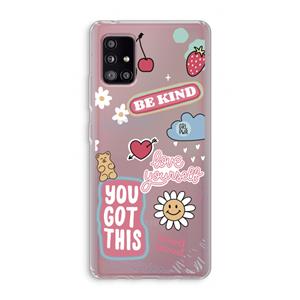 CaseCompany Positivity: Samsung Galaxy A51 5G Transparant Hoesje