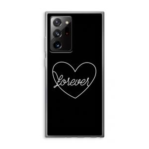 CaseCompany Forever heart black: Samsung Galaxy Note 20 Ultra / Note 20 Ultra 5G Transparant Hoesje