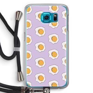 CaseCompany Bacon to my eggs #1: Samsung Galaxy S6 Transparant Hoesje met koord