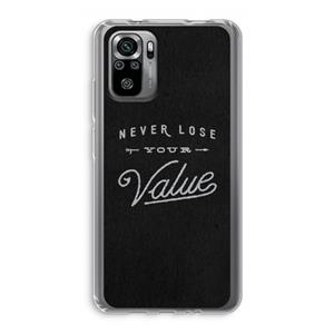CaseCompany Never lose your value: Xiaomi Redmi Note 10S Transparant Hoesje