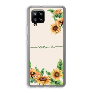 CaseCompany Zonnebloemen: Samsung Galaxy A42 5G Transparant Hoesje