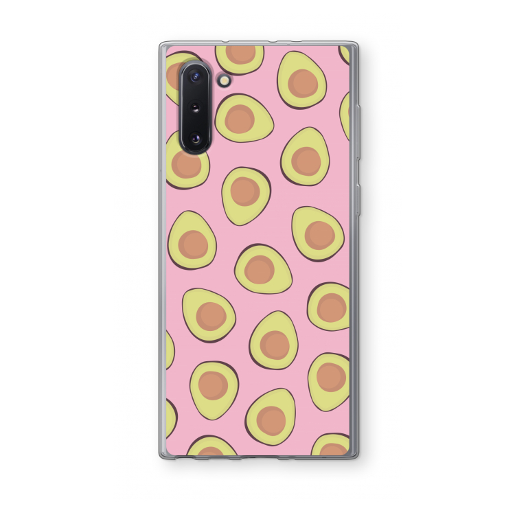 CaseCompany Dancing avocados: Samsung Galaxy Note 10 Transparant Hoesje