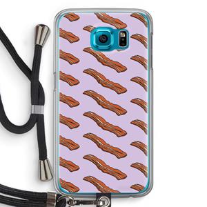 CaseCompany Bacon to my eggs #2: Samsung Galaxy S6 Transparant Hoesje met koord