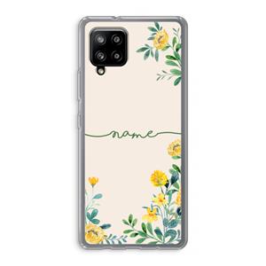 CaseCompany Gele bloemen: Samsung Galaxy A42 5G Transparant Hoesje