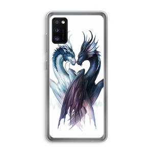 CaseCompany Yin Yang Dragons: Samsung Galaxy A41 Transparant Hoesje