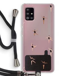 CaseCompany Dancing #1: Samsung Galaxy A51 5G Transparant Hoesje met koord