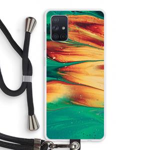 CaseCompany Green Inferno: Samsung Galaxy A71 Transparant Hoesje met koord
