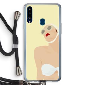 CaseCompany Summer: Samsung Galaxy A20s Transparant Hoesje met koord