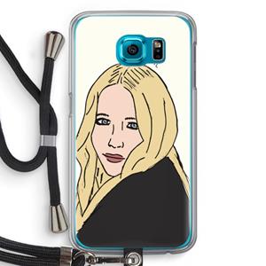 CaseCompany Mary Kate: Samsung Galaxy S6 Transparant Hoesje met koord