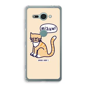 CaseCompany Miauw: Sony Xperia XZ2 Compact Transparant Hoesje