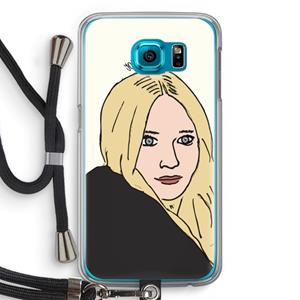 CaseCompany Ashley: Samsung Galaxy S6 Transparant Hoesje met koord