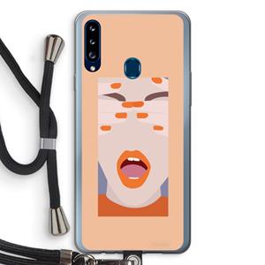 CaseCompany Surprise: Samsung Galaxy A20s Transparant Hoesje met koord