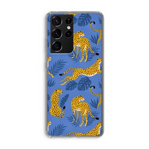 CaseCompany Luipaard: Samsung Galaxy S21 Ultra Transparant Hoesje