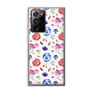 CaseCompany Bloemetjes: Samsung Galaxy Note 20 Ultra / Note 20 Ultra 5G Transparant Hoesje