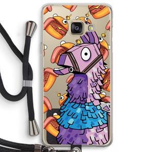 CaseCompany Loot Burger: Samsung Galaxy A3 (2016) Transparant Hoesje met koord