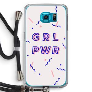 CaseCompany GRL PWR: Samsung Galaxy S6 Transparant Hoesje met koord