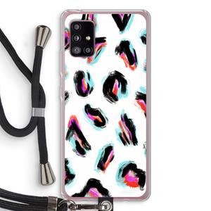 CaseCompany Cheetah color: Samsung Galaxy A51 5G Transparant Hoesje met koord
