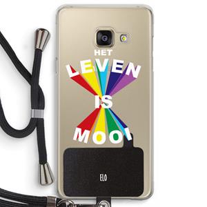CaseCompany Het Leven Is Mooi: Samsung Galaxy A3 (2016) Transparant Hoesje met koord