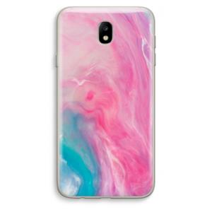 CaseCompany Roze explosie: Samsung Galaxy J7 (2017) Transparant Hoesje