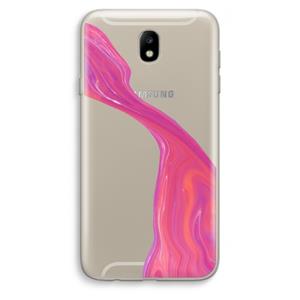 CaseCompany Paarse stroom: Samsung Galaxy J7 (2017) Transparant Hoesje