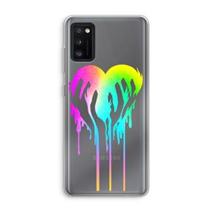 CaseCompany Hold My Heart: Samsung Galaxy A41 Transparant Hoesje