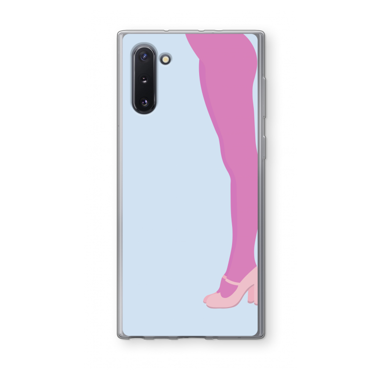 CaseCompany Pink panty: Samsung Galaxy Note 10 Transparant Hoesje