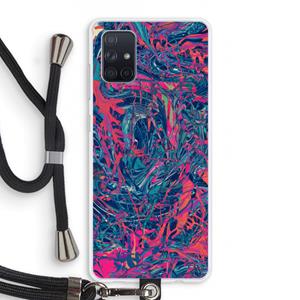 CaseCompany Sleeping Dreams: Samsung Galaxy A71 Transparant Hoesje met koord